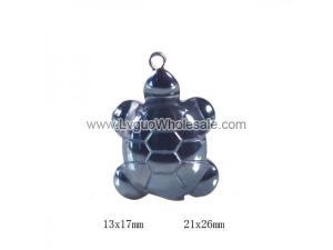 Hematite Turtle Pendant Assorted Size